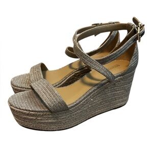 Michael Kors Serena Espadrilles Wedge Size 7.5M